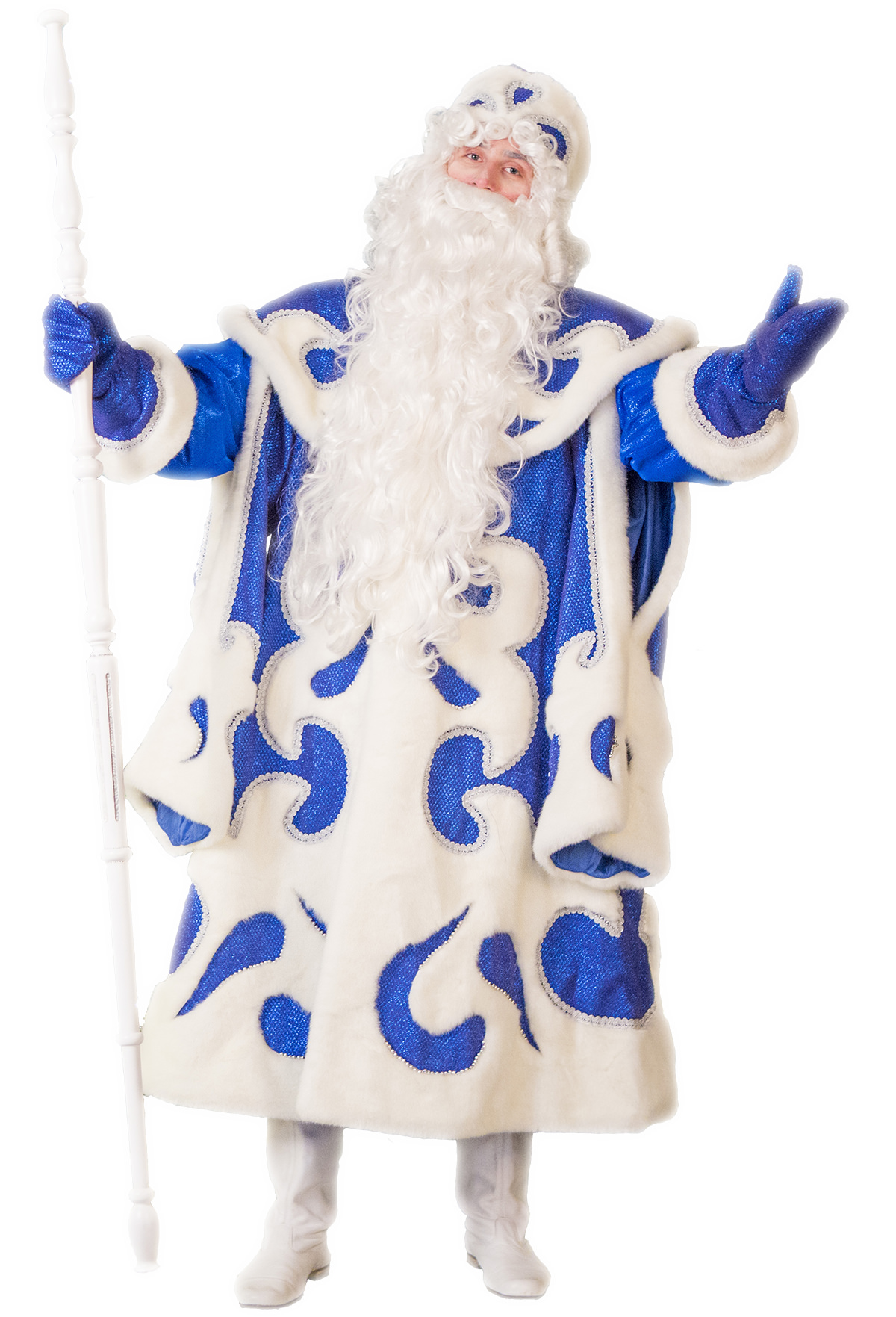 Дед Мороз и Снегурочка. Модель костюма «Кремлевский Люкс Синий»